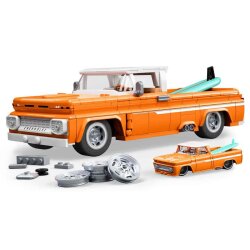 Brick Shop Hot Wheels Elite Serisi Custom '62 Chevy Pickup Araba Yapım Seti 858 Parça JFT20 - 2