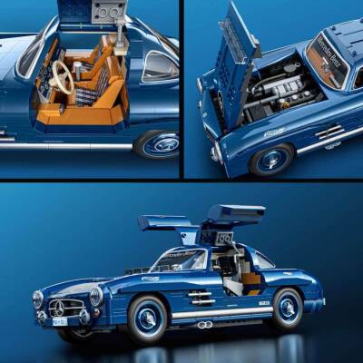 Brick Shop Hot Wheels Premium Serisi Mercedes-Benz 300 SL Araba Yapım Seti 1600 Parça HWW25 - 5