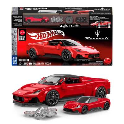 Brick Shop Hot Wheels Speed Serisi Maserati Mc20 Araba 250 Parça Yapım Seti JFR90 - 1