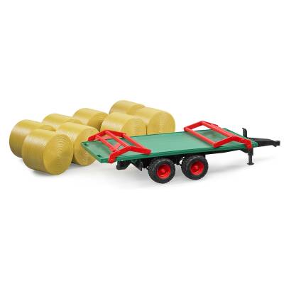 Bruder 8 Yuvarlak Saman Balyalı Nakliye Römorku Br02220 - 2