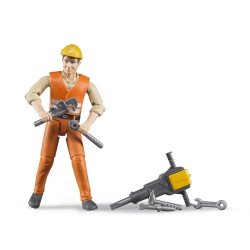 Bruder B World - İnşaat İşçisi Ve Aksesuarları Br60020 - 2