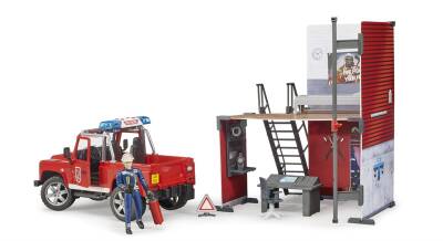 Bruder İtfaiye İstasyonu & Land Rover İtfaiye Aracı Br62701 - 4