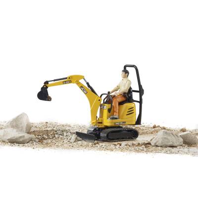 Bruder Jcb Mikrobagger 8010 Cts & İnşaat İşçisi BR62002 - 3