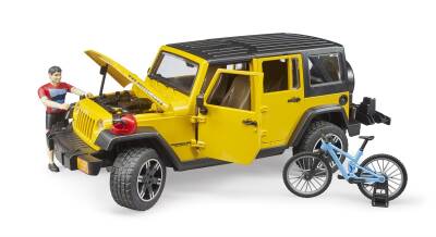 Bruder Jeep W. Rubicon & Bisiklet ve Sürücüsü Br02543 - 4