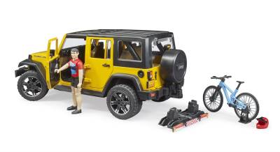 Bruder Jeep W. Rubicon & Bisiklet ve Sürücüsü Br02543 - 5