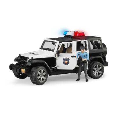 Bruder Jeep Wranger U.R. Polis Aracı Ve Memur BR02526 - 2