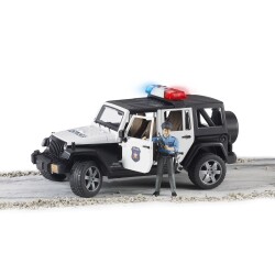 Bruder Jeep Wranger U.R. Polis Aracı Ve Memur BR02526 - 5