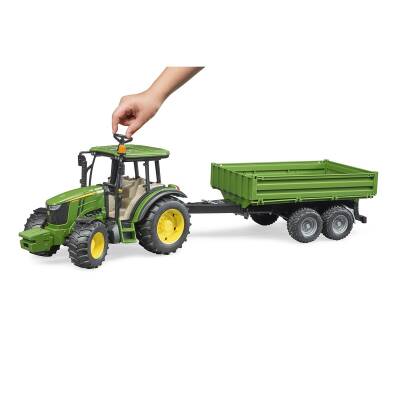Bruder John Deere 5115 Traktör & Römork Br02108 - 4