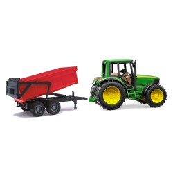 Bruder John Deere 6920 Traktör+ Kırmızı Römork BR02057 - 4