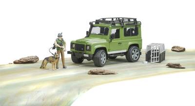 Bruder Land Rover Arazi Aracı & Avcı ve Av Köpeği Br02587 - 7