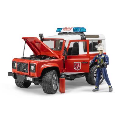 Bruder Land Rover İtfaiye Aracı Ve İtfaiye Memuru Br02596 - 2