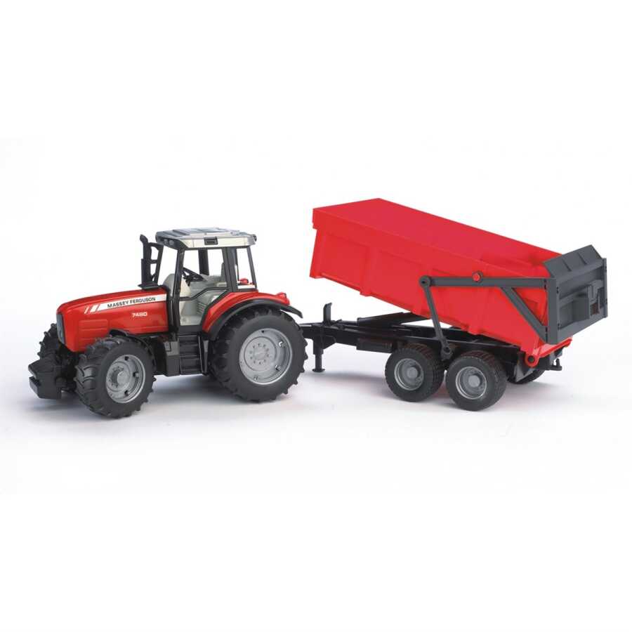 Bruder Massey Ferguson 7480 Traktör & Römork Br02045