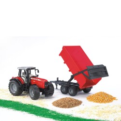 Bruder Massey Ferguson 7480 Traktör & Römork Br02045 - 2
