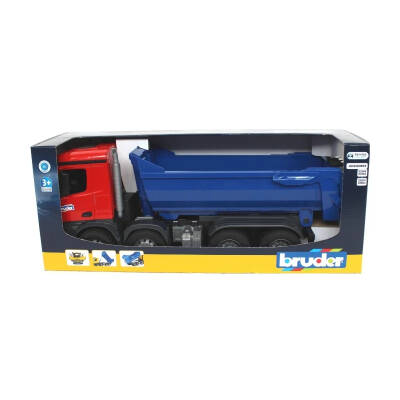 Bruder Mb Arocs Damperli Kamyonu - Kırmızı Mavi Br03621 - 4