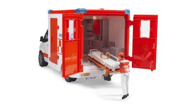 Bruder Mercedes Benz Sprınter Sırenlı Ambulans Ve Ekıbı BR02676 - 6