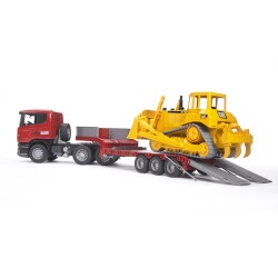 Bruder Scania R-Serisi Caterpillar Buldozer Taşıyan Tır Br03555 - 3