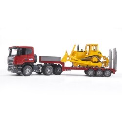 Bruder Scania R-Serisi Caterpillar Buldozer Taşıyan Tır Br03555 - 5