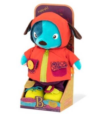 B.Toys Giydirilebilir Peluş Köpek - Giggly Zippies Woofer Bx1673Z - 1