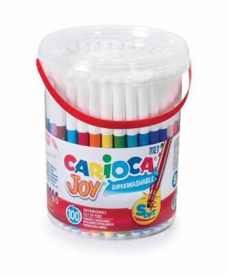 Carioca Joy Süper Yıkanabilir Keçeli Boya Kalemi 100’Iü Kova 43176 - 1