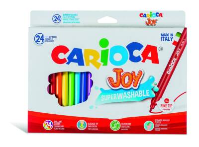 Carioca Joy Süper Yıkanabilir Keçeli Boya Kalemi 24'Lü 40532 - 1