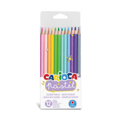 Carioca Pastel Renk Kuru Boya Kalemi 12'li 43034 - 5