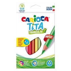 Carioca Tıta Jumbo Üçgen Kuru Boya Kalemi 12'Li 42791 - 1