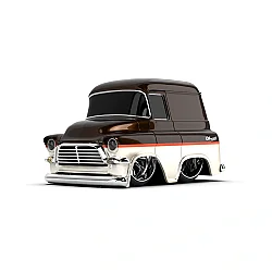 CarTuned S2 1957 GMC Panel Van - Kahverengi Custom Araba 529705 - Car Tuned