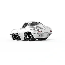 CarTuned S2 1963 Chevy Corvette Stingray - Beyaz Muscle Araba 530190 - 2
