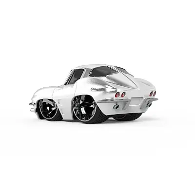 CarTuned S2 1963 Chevy Corvette Stingray - Beyaz Muscle Araba 530190 - 2
