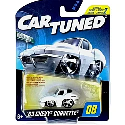 CarTuned S2 1963 Chevy Corvette Stingray - Beyaz Muscle Araba 530190 - 3