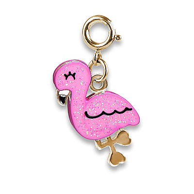 Charm It Gold Glitter Flamingo Charm CICC1368 - 1