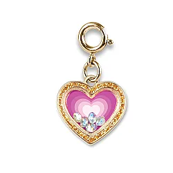 Charm It Gold Heart Shaker Charm CICC1293 - Charm It