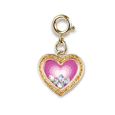 Charm It Gold Heart Shaker Charm CICC1293 - 1