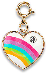 Charm It Gold Puffed Rainbow Heart Ct03-29 - Charm It