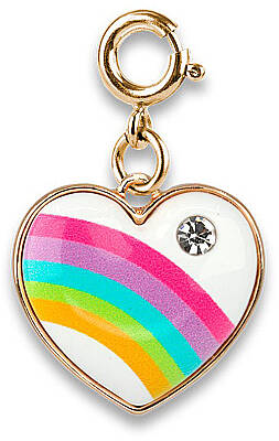 Charm It Gold Puffed Rainbow Heart Ct03-29 - 1