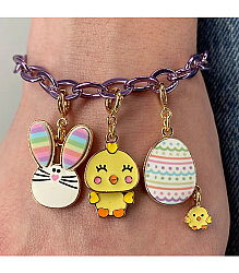Charm It Gold Rainbow Bunny Charm CICC1448 - 2