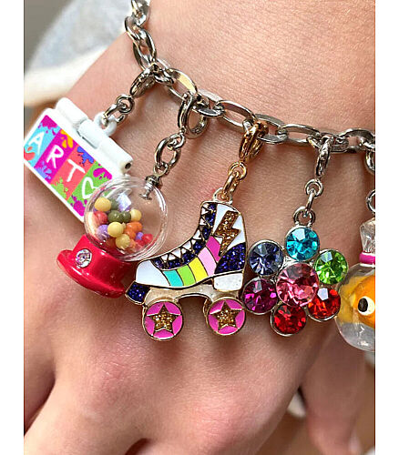 Charm It Gold Rainbow Rollerskate Charm CICC1404 - 2