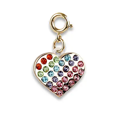 Charm It Gold Rainbow Sparkle Heart Ct02-39 - 1
