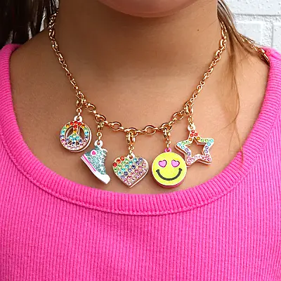 Charm It Gold Rainbow Sparkle Heart Ct02-39 - 3