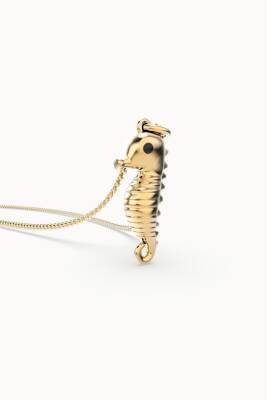 Chocli 18 Ayar Altın Kaplama Denizatı Kolye Ch0302 - 2