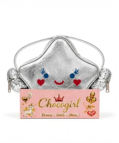 Chocogirl Stary Deri Kız Çocuk Sırt Çantası CNT-2014 - Gri - 3