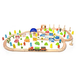 Classic World Ahşap 110 Parçalı Tren Seti 4164 - Classic World