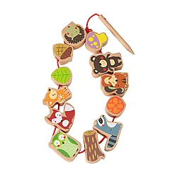 Classic World Ahşap Boncuk Dizme Oyunu - Forest 3634 - Classic World