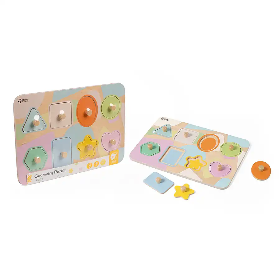 Classic World Ahşap Geometrik Yapboz 40063