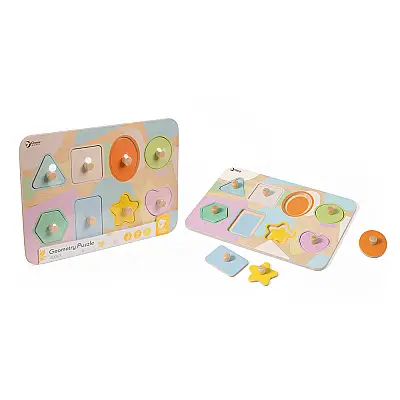 Classic World Ahşap Geometrik Yapboz 40063 - 1