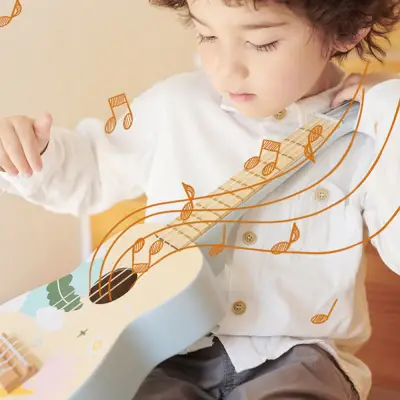 Classic World Ahşap Iris Ukelele - Mavi 40560 - 5