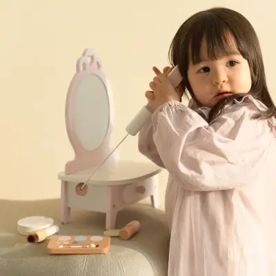 Classic World Ahşap Makyaj Masası - Pembe 50543 - 2