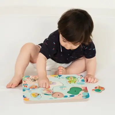 Classic World Ahşap Sesli Puzzle - Göl 40078 - 5