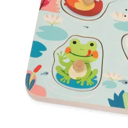 Classic World Ahşap Sesli Puzzle - Göl 40078 - 4