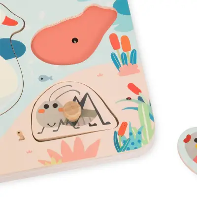 Classic World Ahşap Sesli Puzzle - Göl 40078 - 2